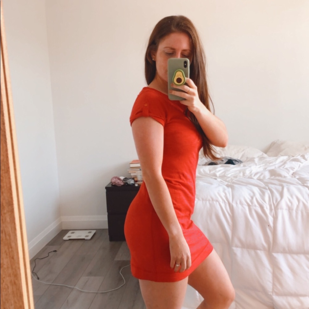 Comfy Red t-shirt dress from Banana Republic